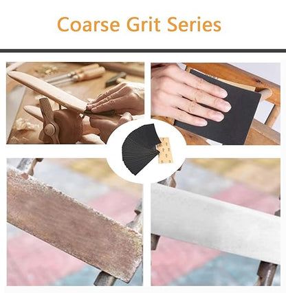 30Pcs 9 x 3.6 Inchs 120 Grit Wet and Dry Handmade Universal Sanding Sheets, Suitable for Woodworking Furniture/Automobiles/Metal/Lacquer Polishing Sandpaper