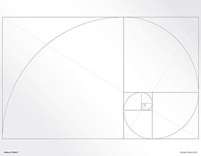 Koala Tools | Geometric Grid Transparency Sheets (Variety Pack of 4) - 8.5" x 11" | Overhead Projector and Light Box Transparencies - Tracing Film for Sketching & Drawing