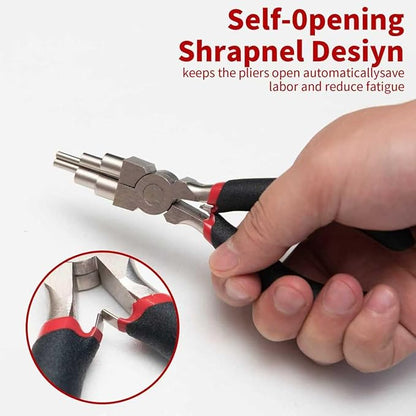 WISEUP Jewelry Pliers Set - 6 in 1 Bail Making Plier, Making Nylon Plier for Jewelry DIY Craft，Repair & Wire Wrapping，jewelry making tools