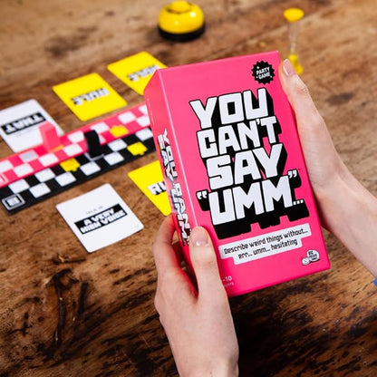 You Can't Say UMM: A Party Game for Family and Adults, Fast-Paced Family Word Game, Must Have for Game Night, Bonus Content Included