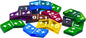 Futhark MTG Stat Counters / Buff Counters for Magic The Gathering - Set of 60 Color Coded MTG Tokens - Improved Gameplay with This Great Magic The Gathering Gift