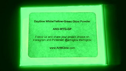 Glow in The Dark Pigment Powder - 30 Grams/1 Ounce - Neutral and Fluorescent Colors for Art Painting, Fine Art, Nail Art Paint, and DIY Crafts - Long Lasting 10+ Color Options - Neutral Green
