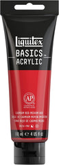 Liquitex BASICS Acrylic Paint, 118ml (4-oz) Tube, Cadmium Red Medium Hue