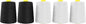 Mandala Crafts 5 Pack of Serger Threads Cones Spools - 20S/2 30000 Yards Polyester Black White Threads for Sergers Machine and Overlock Quilting Sewing Machine