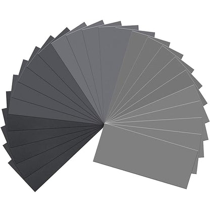 25PCS Sandpaper, Wet Dry Sandpaper, High Grit 1000 2000 3000 5000 7000 Sandpaper Sheets Assortment for Wood Metal Polishing Automotive Sanding, 9 x 3.6 inches