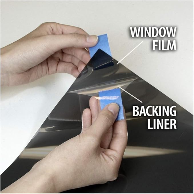 BDF EXNA20 Exterior Window Film Daytime Privacy and Heat Control Natural Black 20 (Dark) - 48in X 7ft