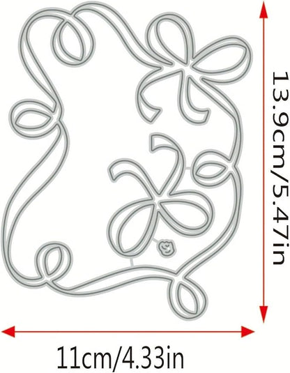 Festivals Metal Cutting Die for Scrapbooking, Christmas Cut Stencils for DIY Scrapbook Photo Album Decorative Paper Card, Card Making Supplies, Embossing (Decorative Knot 5.4 x 4.3 in)