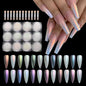 12 Jars Mermaid Chrome Nail Powder, Iridescent Aurora Powder Pearlescent Dust Metallic Mirror Glitter Effect Pigment Nail Art Glitter Manicure Decoration for Home DIY Salon