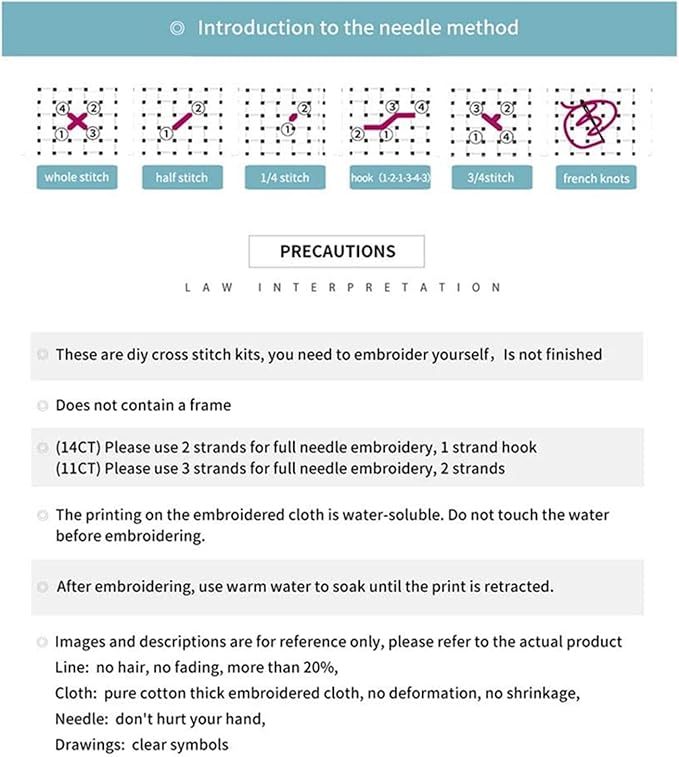 Disxvivy Cross Stitch Stamped Full Embroidery Kits DIY 11CT Cotton Thread Printed DIY Needlepoint Kits Craft Needlework Set Cross-Stitch Stamped Sets-Early Morning Jesus 18x18 inch