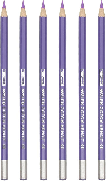 PATIKIL Watercolor Pencil, 6Pcs Water Soluble Pencils for Blending, Coloring, Sketch Drawing, Painting, Light Purple