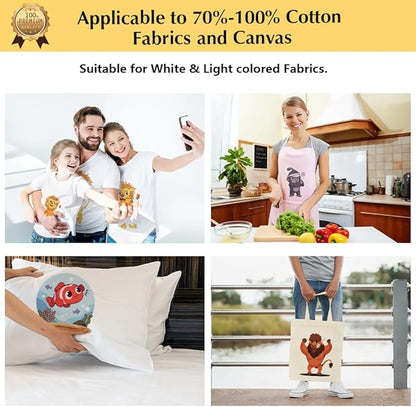 TransOurDream Tru-Heat Transfer Paper for Inkjet & Laserjet Printer (30 Sheets 8.5x11, 3.0) Printable HTV Heat Transfer Vinyl for T Shirts Iron on Transfers for Light Fabrics (L3-33)