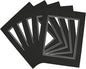 Golden State Art, 11x14 Double Mats for 8x10 - for Photos, Pictures, Frames - Acid-Free, 5 Pack, Black Over Black