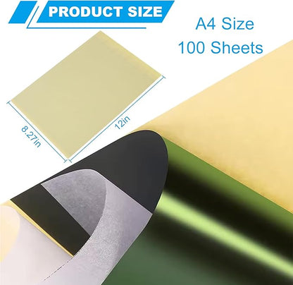 Tattoo Transfer Paper 100 Sheets, Thermal Stencil Paper for Tattooing A4 Professional Tracing with Crisp Transfer 4 Layer Stencil Paper 8.27" x 12" Tattoo Supplies for Studios & Beginners