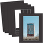 MBC Mat Board Center, 5 Pack 16x20 for 11x17 Black Picture Mats Frame Mattes, Bevel Cut, Acid Free, 4-ply Thickness