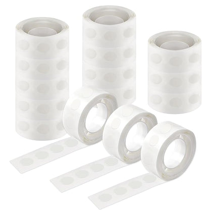 UPINS Glue Points Dots, 1500Pcs Balloon Glue Adhesive Dots, Double Sided Removable, 10mm