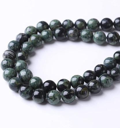 48PCS 8MM Blue Jasper Beads Stone Beads Energy Healing Beads for DIY Jewelry Bracelet Necklace Making for Jewelry Making15Inch