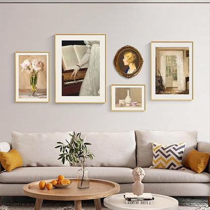SDTC Tech Picture Wire Hanging Kit Supports Up to 40lbs with D-Rings, Wall Hanging Hooks, 50ft Stainless Steel Wire Rope, Level, Aluminum Crimping Loop Sleeve & Screws for Painting Photo Mirror Frame