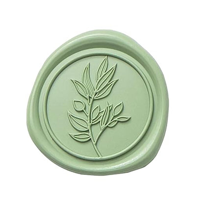 PONATIA Sage Green Wax Seal Stickers - 50 Pcs Self- Adhesive Wedding Invitation Seal Stickers, Perfect for Invitation Cards, Envelopes, Christmas Cards, Gift Wrapping, Party Menu Décor