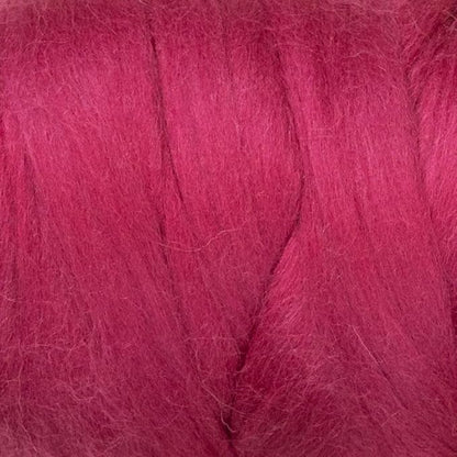 Kondoos Colored Natural Wool roving, 1 lb. Best Wool for Needle Felting, Wet Felting, handcrafts and Spinning. (Red Wine, 1 lb)