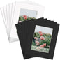 ZBEIVAN 12 Packs White and Black Colors 8x10 Picture Frame Mats for 5x7 Photos, Artworks and Prints, White Core Bevel Cut Frame Mattes