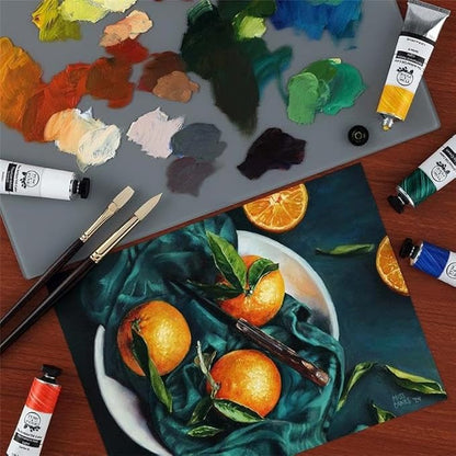 Tusc & Pine Artist Oil Paint - Permanent Yellow Medium, 40 ml, Non-Yellowing, Rich & Creamy Consistency, Maximum Pigment Load, Small Batch Milled Oil Paints Made in the USA for Professional Artists