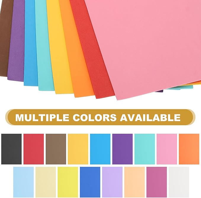 uxcell 10 Pcs Brown EVA A4 Foam Sheets Crafts, 12 x 8 Inch Foam Paper for DIY Crafts Project Classroom Scrapbook Art Cards Home Office Decoration (2mm Thick)