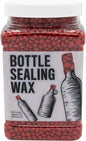 Blended Waxes, Inc. Bottle Sealing Wax, Premium Pastille Wax Seal Beads for Wine, Beer, and Liquor Bottle Closure, Seals Between 25-30 Bottles, 1 lb, Bright Red