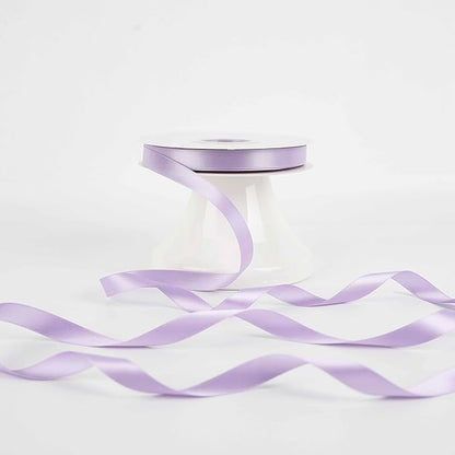 HUIHUANG Lavender Satin Ribbon 1/2 inch X 50 Yards Continuous, Purple Double-Faced Satin Ribbon for Gift Wrapping, Bows, DIY Crafts, Flower Bouquet, Wedding Bridal Shower Decor, Flower Crown