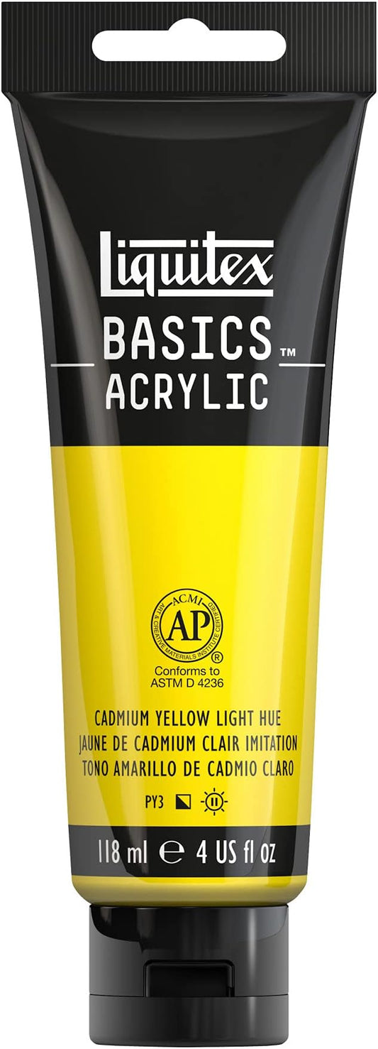 Liquitex BASICS Acrylic Paint, 118ml (4-oz) Tube, Cadmium Yellow Light Hue