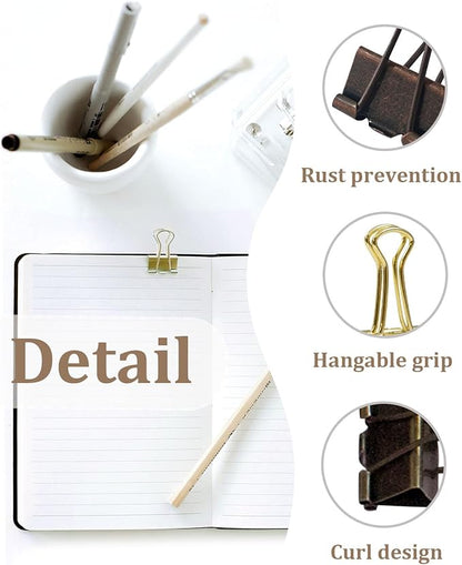 Large Binder Clips 1.25in 12-Pack - Heavy Duty Clamps for Files & Food Bags