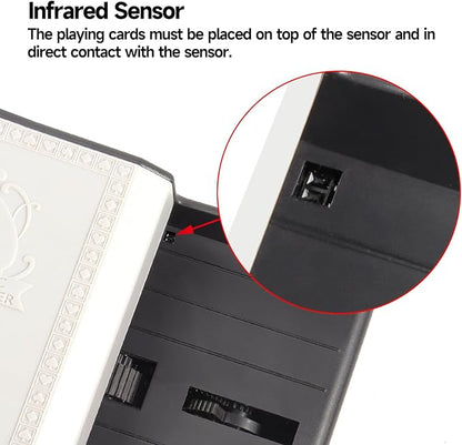 GSE Games & Sports Expert 2-Deck Casino Automatic Card Shuffler, AC/DC-Power & Battery-Operated Shuffler Machine for Playing Cards, Blackjack, Texas Hold 'em, Bridge, Poker, UNO