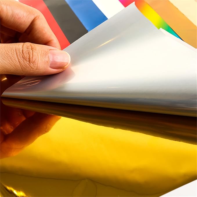 Briartw 20x29cm Hot Foil Paper 50 Sheets Pack Toner Reactive Foil Hot Stamping Foil Paper by Laser Printer and Laminator for Scrapbooking Craft Cardmaking DIY Album (Pink, 100 Sheets)