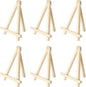 Kinlink 9 Inch Tall Wood Easels for Display Set of 6, Display Easel Tabletop, Painting Easel Stand for Artist Students