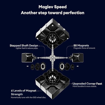 GAN 13 Maglev Frosted Coated, Magnetic Speed Cube 3x3 Stickerless 56mm Magnets Magic Cube Puzzle Toys, GAN Flagship