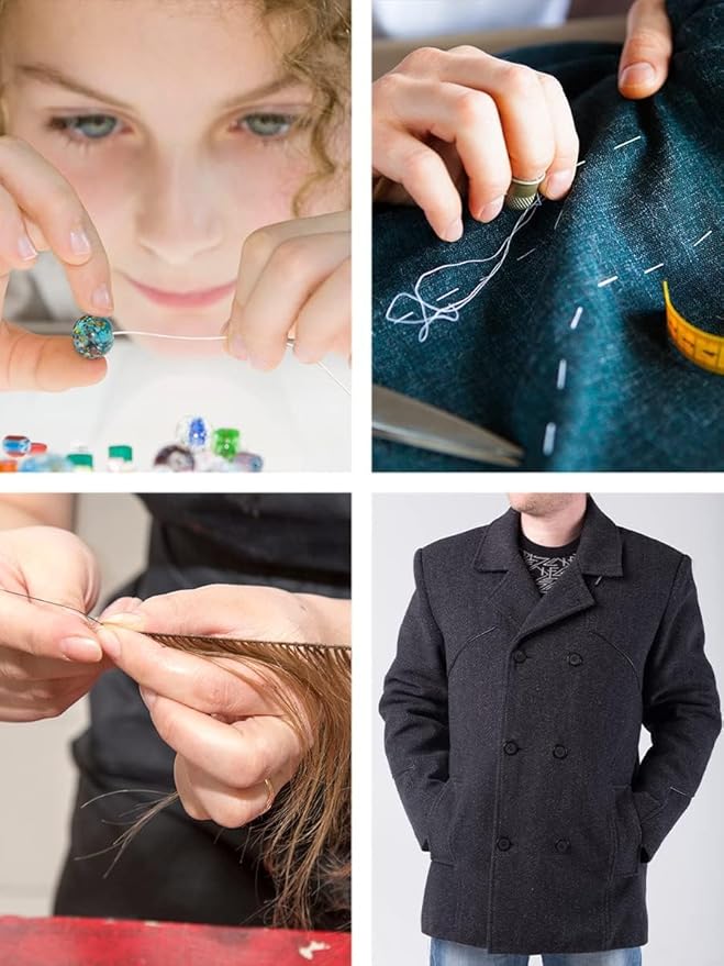 Mandala Crafts Bonded Nylon Thread Dark Blue Heavy Duty Sewing Threads - 2843 YDs Size 46 210D T45 Tex 45 Thread for Leather Jeans Weaving Outdoor Marine Upholstery Threads