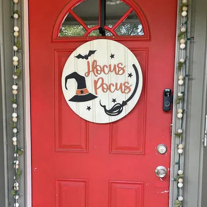 Halloween Stencils for Painting on Wood 12inch Round Halloween Stencil Hocus Pocus Ghost Templates for Wood Fabrics Door Wreath DIY Crafts Decor