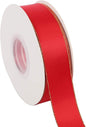 ITIsparkle 1" Inch Double Faced Satin Ribbon 25 Yards with Gold Edges, 1" X 25Yd - Red