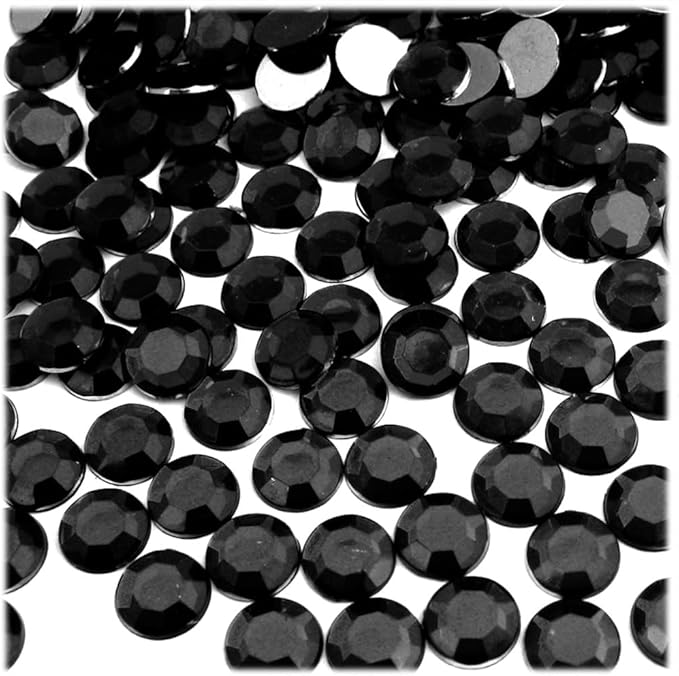 The Crafts Outlet 144pc Rhinestones Round 10mm - Flatback Orange
