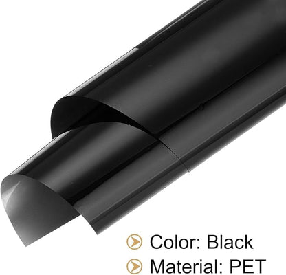 MECCANIXITY 50 Sheets Heat Reactive Foil, 20x29cm Black Foil Transfer Sheets Toner Reactive Foil Transfer Foil Sheets Hot Foil Stamping Paper for Crafts DIY Cardmaking Album Decoration