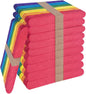 Colored Jumbo Wooden Craft Sticks, 6 Inch, 500 Pieces, 3/4 Inch Wide, Multi-Colored