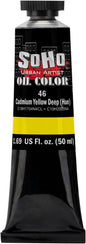 Soho Urban Artist Oil Paint - Cadmium Yellow Deep Hue, 50 ml Tube - Best Valued Oil Colors for Painting, Excellent Pigment Load
