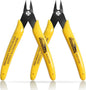 Flush Cutters, 2 Pack Side Cut Nippers, 5 Inch Micro Flush Cut Pliers with Spring, Mini Wire Cutters Model Nippers Flush Cutters for Jewelry Making, Plastic Models, Zip Ties, Electronics