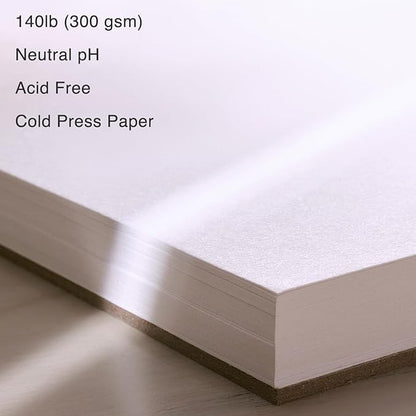 ARTISTIC EYE 5.5x8.5 Premium Watercolor Pads, Pack of 3 (90 Sheets), Spiral Bound, 140lb (300gsm), Acid-Free Paper, Perfect for Most Wet & Dry Media, Ideal for Beginners, Artists & Professionals