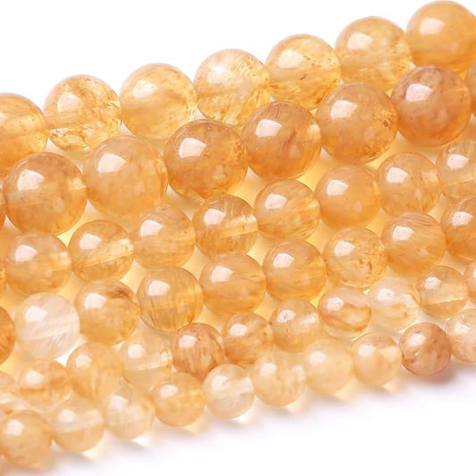 48PCS 8MM Tea Watermenlon Stone Beads Energy Healing Beads for DIY Jewelry Bracelet Necklace Making for Jewelry Making 15Inch
