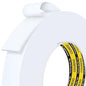 Double Sided Foam Strip, EVA Foam Tape, Double Sided Sponge Adhesive Mounting Tape for Home Office Decor 0.98inX16.4FT White