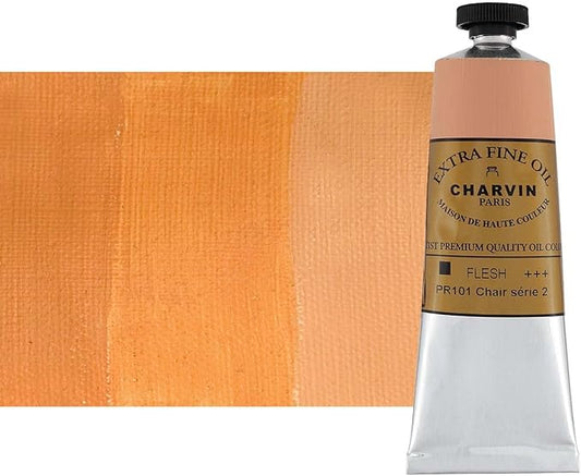 Charvin Extra Fine Oil Paint, Flesh 60 mL - Triple-Milled, Rich Texture, Poppy Oil-Based, Light-Fast, Handmade, Archival Quality