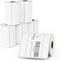 BETCKEY - 4" x 4" (102 mm x 102 mm) Shipping & Large Square Removable Film Label - Durable Waterproof - Compatible with Zebra & Rollo Label Printer [6 Rolls, 2100 Labels]