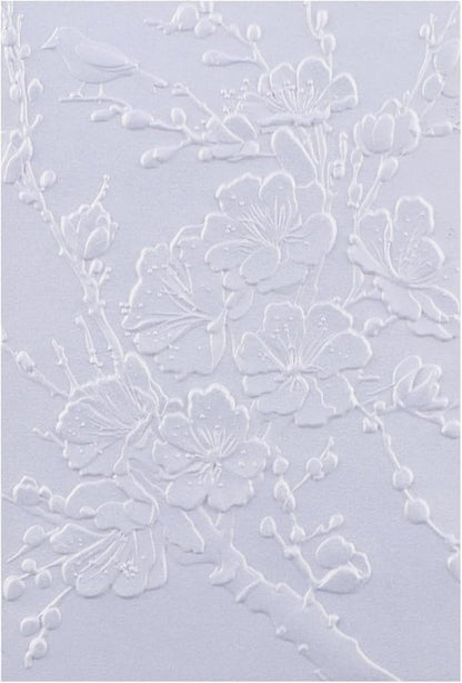 BAOFALI 3D Cherry Plum Blossom Embossing Folders for Card Making,Plastic Texture Fades Embossing Template Paper Card Embossing Stencil for DIY Scrapbooking Photo Album Card Paper Craft Decoration