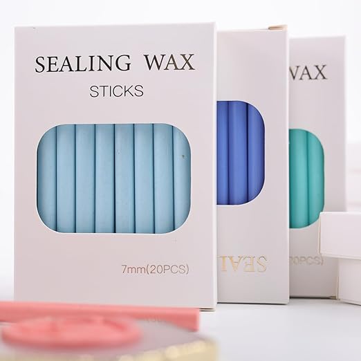 Pink Wax Seal Sticks, ONWINPOR 20pcs Glue Gun Wax Sealing Sticks for Wax Seal Stamp, Wedding Invitations, Envelope Letter Sealing (20, Floral Pink)