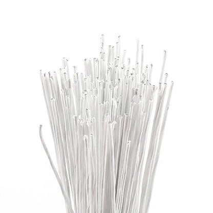 CCINEE 22 Gauge White Floral Wire Stem for Flower Arrangement Craft Supply,16 Inch,150PCS